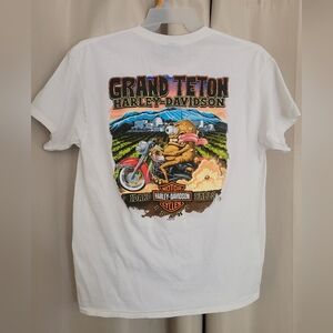 Harley-Davidson White Short Sleeve Tee Size Large